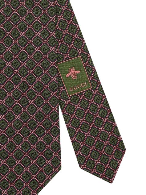 gucci rhombus|GG and rhombus motif silk tie .